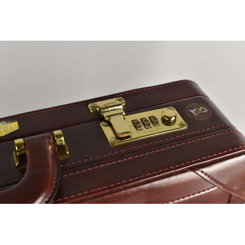 181 - A Modern Samsonite Leather Combination Lock Briefcase Containing Vintage Automobile Light Bulbs, Ste... 