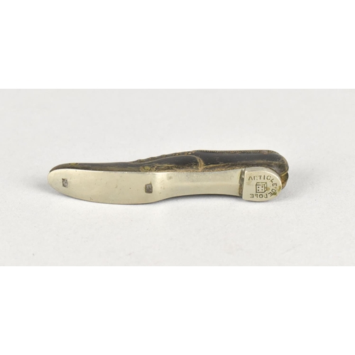 38 - A Late 19th/Early 20th Century Novelty Single Blade Pocket Knife in the Form of a Shoe, 7cms Long Wh... 