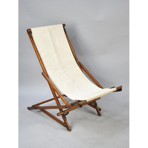 517 - A Vintage Mahogany Framed Folding Deck Chair