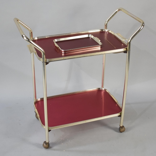 525 - A Mid 20th Century Two Tier Tray Top Trolley