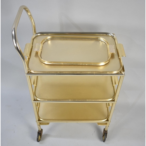 83 - A Small Three Tier Tray Topped Trolley with Matching Tray, 47cms Long