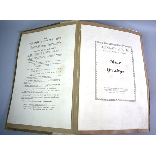 89 - A Sample Book Dated 1939 Containing 'The Cloth Of Gold Personal Greeting Cards'