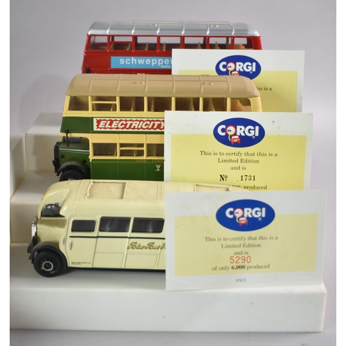 312 - A Collection of Ten Corgi Diecast Buses, All Unboxed