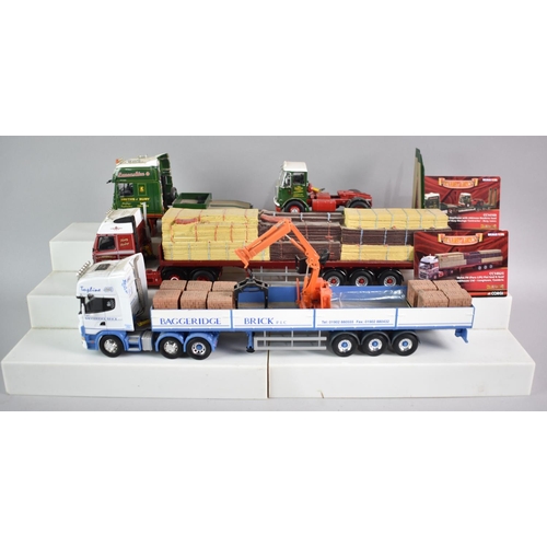 324 - A Collection of Nine Unboxed Corgi Diecast Lorries and Trailers with Loads