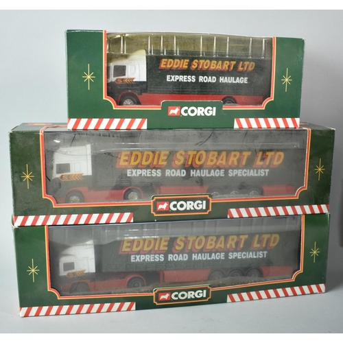 326 - A Collection of Eight Boxed Corgi Eddie Stobart Lorries