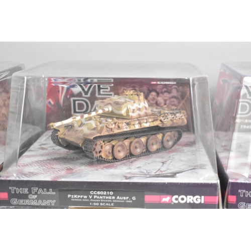 330 - A Set of Six Boxed Corgi Fall of Germany Tanks and Military Vehicles