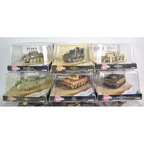 332 - A Collection of Nine Corgi D Day Landings Tanks and Military Vehicles, All Boxed