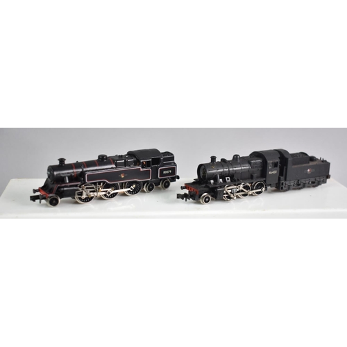 339 - A Collection of Seven N Gauge Unboxed Locomotives and Six Tenders, LMS and British Rail, To Include ... 