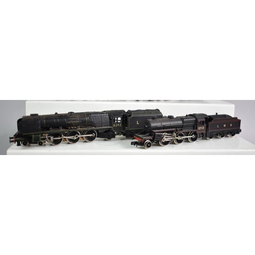 339 - A Collection of Seven N Gauge Unboxed Locomotives and Six Tenders, LMS and British Rail, To Include ... 