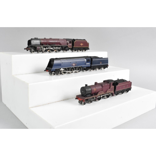 342 - A Collection of Three Unboxed N Gauge Locomotives and Tenders, British Railways and LMS, To Include ... 