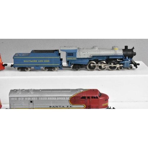 352 - A Collection of Nine N Gauge Unboxed Locomotives and One Tender, Santa Fe, Delaware and Hudson Etc