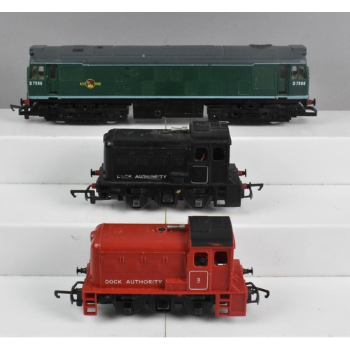 358 - Three Unboxed OO Gauge Locomotives to include Two Diesel Dockyard Shunters