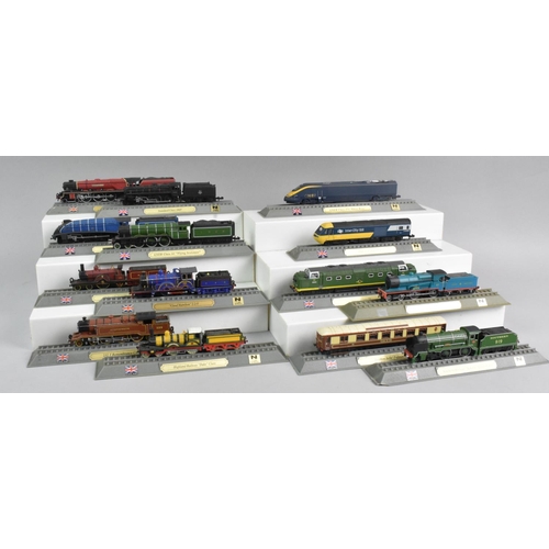 360 - A Collection of Fourteen Del Prado N Gauge Locomotives Of The World, England