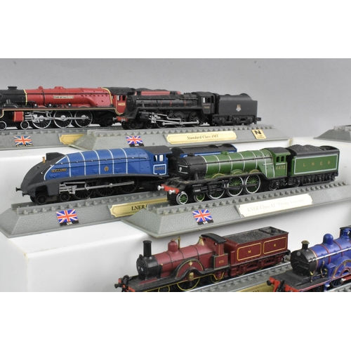 360 - A Collection of Fourteen Del Prado N Gauge Locomotives Of The World, England