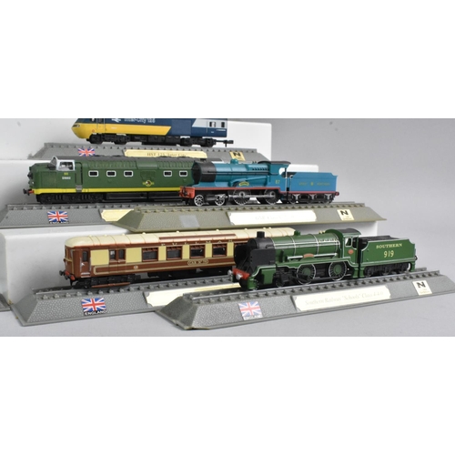 360 - A Collection of Fourteen Del Prado N Gauge Locomotives Of The World, England