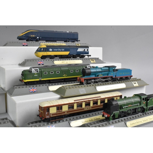 360 - A Collection of Fourteen Del Prado N Gauge Locomotives Of The World, England