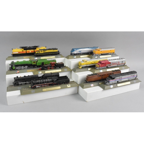 361 - A Collection of Twelve Del Prado N Gauge Locomotives Of The World Models, United States