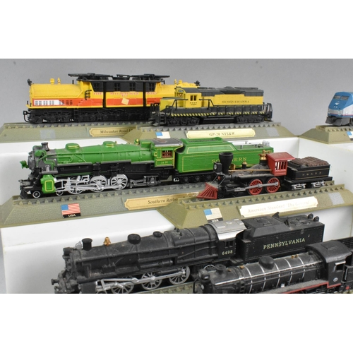 361 - A Collection of Twelve Del Prado N Gauge Locomotives Of The World Models, United States