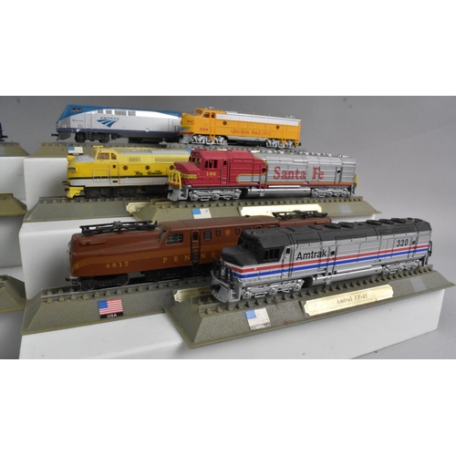 361 - A Collection of Twelve Del Prado N Gauge Locomotives Of The World Models, United States