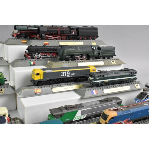 362 - A Collection of Thirty Three Del Prado N Gauge Locomotives Of The World Models, Spain, France, Italy... 