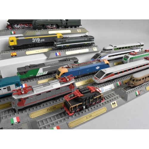 362 - A Collection of Thirty Three Del Prado N Gauge Locomotives Of The World Models, Spain, France, Italy... 