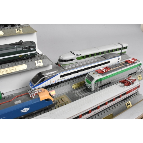 362 - A Collection of Thirty Three Del Prado N Gauge Locomotives Of The World Models, Spain, France, Italy... 