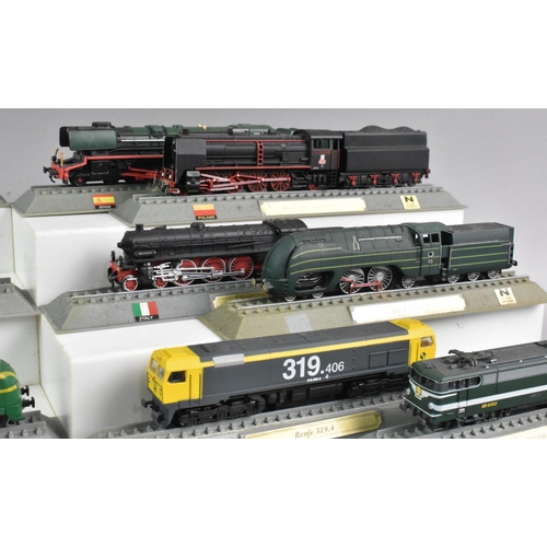 362 - A Collection of Thirty Three Del Prado N Gauge Locomotives Of The World Models, Spain, France, Italy... 