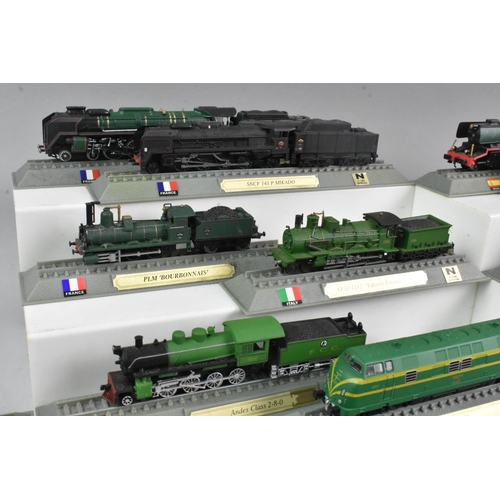 362 - A Collection of Thirty Three Del Prado N Gauge Locomotives Of The World Models, Spain, France, Italy... 