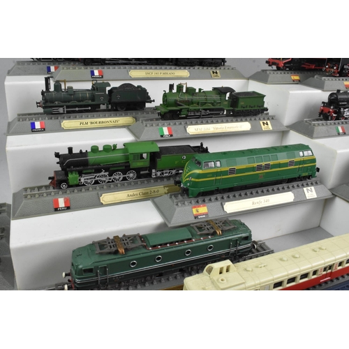 362 - A Collection of Thirty Three Del Prado N Gauge Locomotives Of The World Models, Spain, France, Italy... 