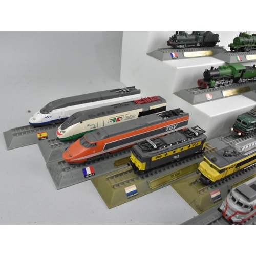 362 - A Collection of Thirty Three Del Prado N Gauge Locomotives Of The World Models, Spain, France, Italy... 