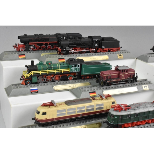 363 - A Collection of Twenty Del Prado N Gauge Locomotives Of The World Models, Germany, Switzerland, Russ... 