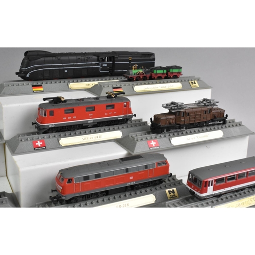 363 - A Collection of Twenty Del Prado N Gauge Locomotives Of The World Models, Germany, Switzerland, Russ... 