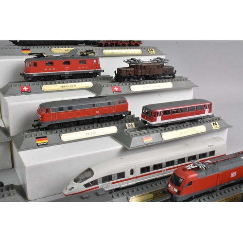 363 - A Collection of Twenty Del Prado N Gauge Locomotives Of The World Models, Germany, Switzerland, Russ... 