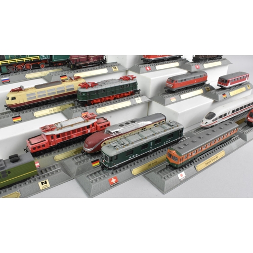 363 - A Collection of Twenty Del Prado N Gauge Locomotives Of The World Models, Germany, Switzerland, Russ... 