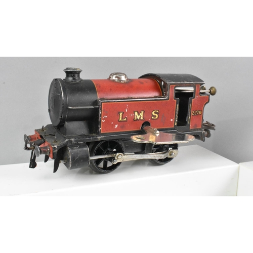 365 - A Vintage Hornby O Gauge Clockwork Locomotive and Four Goods Wagons with Key and One Box