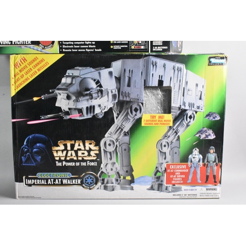 376 - Two Boxed Star Wars 'The Power of The Force' Vehicles, 'X-Wing Fighter' and Imperial AT-AT Walker' T... 