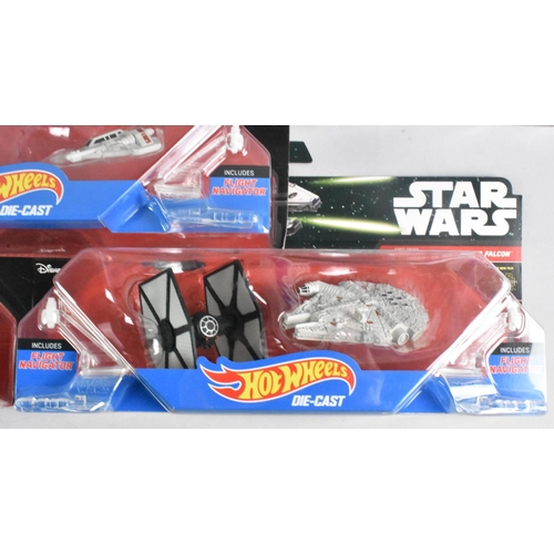 379 - A Collection of Forty Eight Star Wars Hot Wheels Vehicles and Sets in Unopened Blister Packs