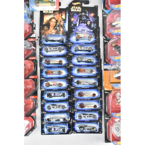 379 - A Collection of Forty Eight Star Wars Hot Wheels Vehicles and Sets in Unopened Blister Packs