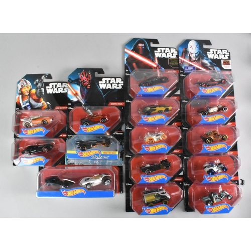 379 - A Collection of Forty Eight Star Wars Hot Wheels Vehicles and Sets in Unopened Blister Packs