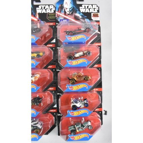 379 - A Collection of Forty Eight Star Wars Hot Wheels Vehicles and Sets in Unopened Blister Packs