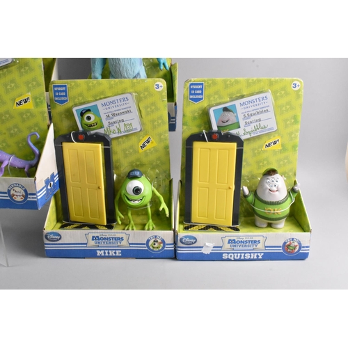 384 - A Collection of Nine Disney Store Monsters University Figures in Original Unopened Packs