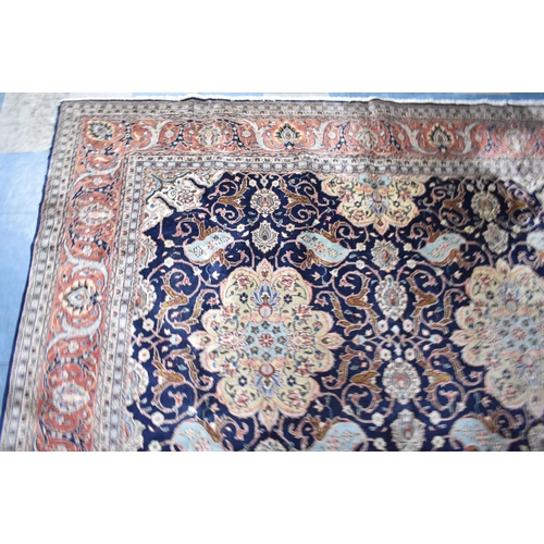 422 - A Fine Persian Hand Made Kashan Carpet, 358x270cms