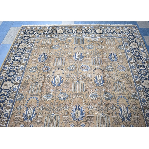 423 - An Edwardian Persian Hand Made Tabriz Carpet C.1920, 380x273cms