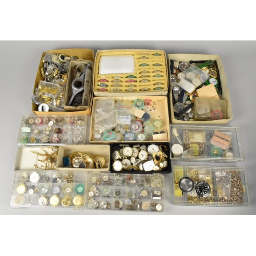 250 - A Large Collection of Various Watch Parts, Movements Etc