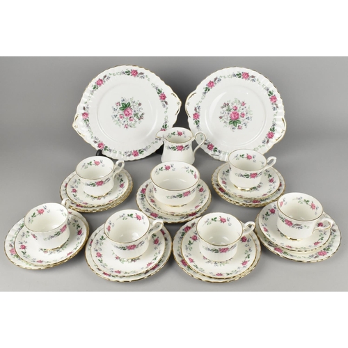 370 - A Royal Stafford Rose Decorated Tea Set to Comprise Six Cups, Six Saucers, Eight Side Plates, Two Ca... 