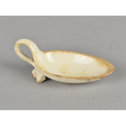 426 - A Rare 18th Century Miniature Creamware Pap, 6.5cm Long (Various Condition)