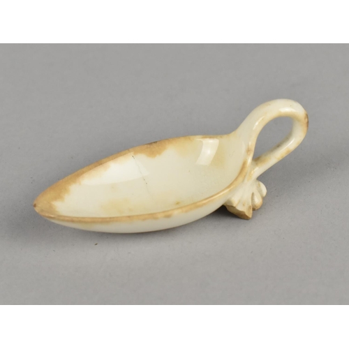 426 - A Rare 18th Century Miniature Creamware Pap, 6.5cm Long (Various Condition)