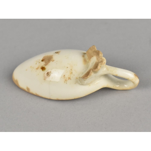 426 - A Rare 18th Century Miniature Creamware Pap, 6.5cm Long (Various Condition)