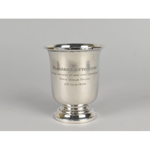 448 - A Cased George VI Silver Tankard by I S Greenberg & Co (Israel Sigmund Greenberg), Inscribed Margare... 