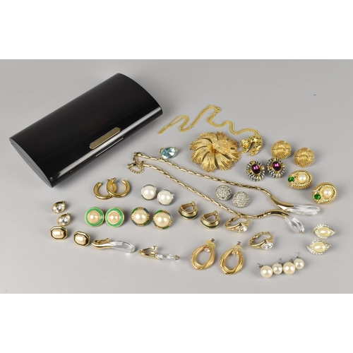 510 - A Collection of Vintage and Later Costume Jewellery to include Clip On Earrings with Examples by Cin... 